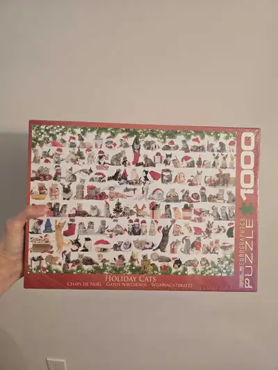 1000pc Christmas Cat Jigsaw Puzzle SEALED, View more