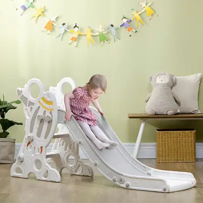 Grey Toddler Slide Indoor for Kids 1.5-3 Years Old, Space Theme , View more