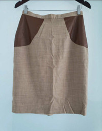 Hilary MacMillan Sand Color Pencil Skirt