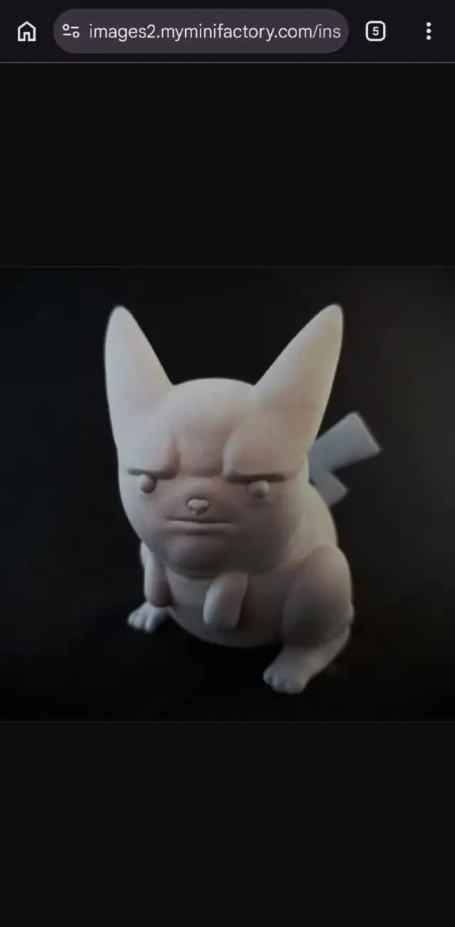 Pokemon Derp Pikachu 3D Resin Printed Figurine