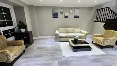 850 all inclusive basement private room with private bathroom and car parking and a large window. AV...