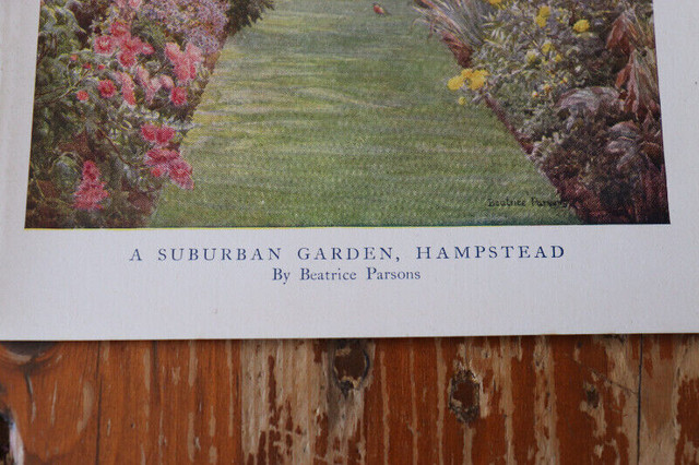 Vintage Botanical Print - A Suburban Garden, Hampstead in Arts & Collectibles in London - Image 3