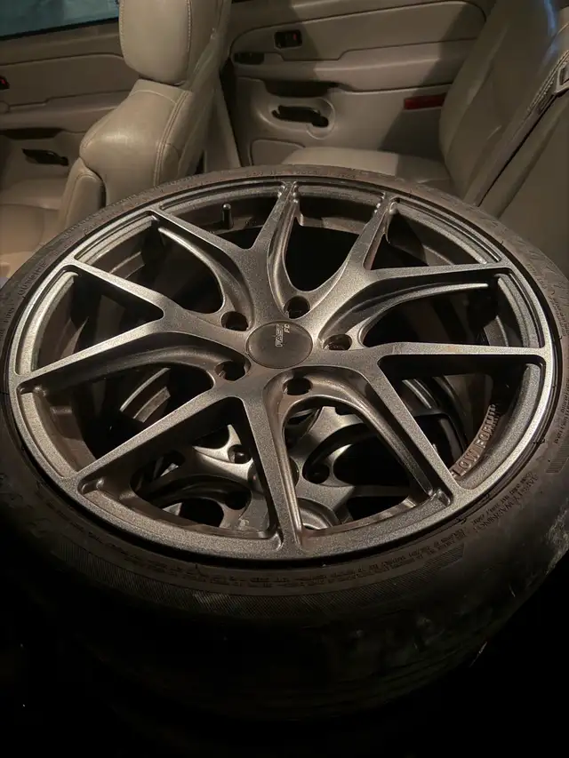 18x8.5” 5x120 fast fc04 rims and Indy 500 tires in Tires & Rims in Peterborough - Image 2