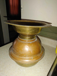 Antique Brass and Copper Spitoon