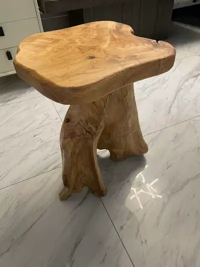 Unique Natural Teak Root Side Table / Stool – Solid Wood, View more