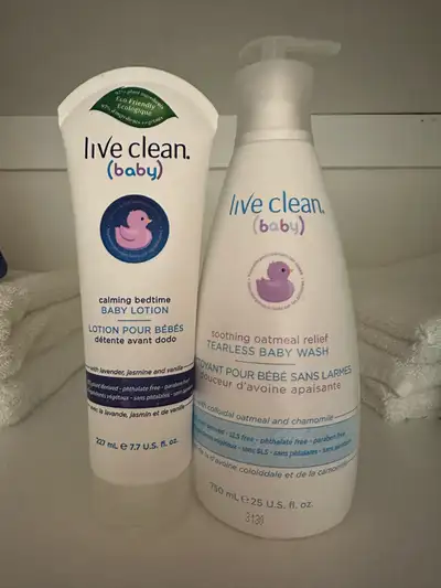 live clean baby lotion and body wash, View more