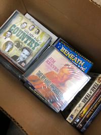 Box of DVD’s and CD’s