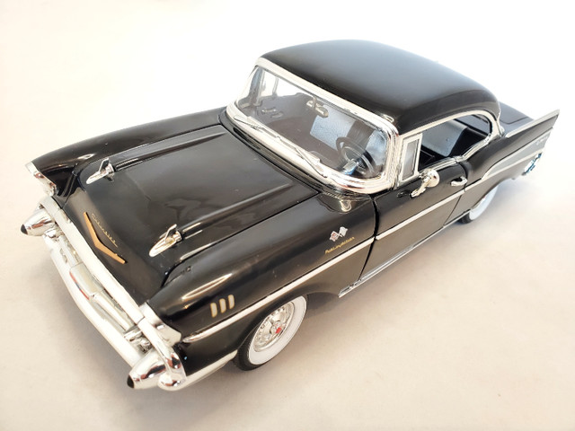 1:18 Diecast ERTL 1957 Chevrolet Bel Air Black American Muscle in Arts & Collectibles in Kawartha Lakes - Image 2