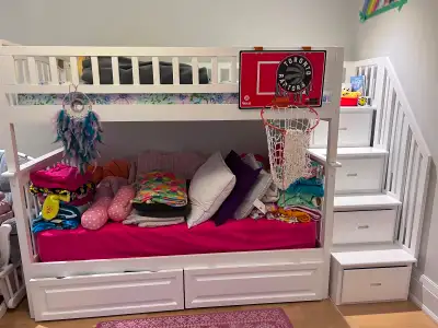 Bunk bed and mattresses, View more