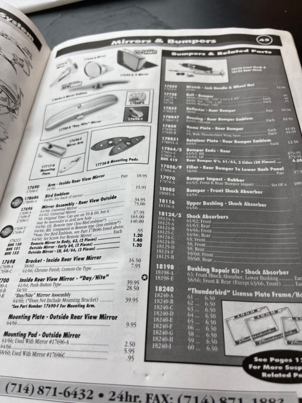 LARRYS THUNDERBIRD AND MUSTANG RESTORATION PARTS CATALOG #M1294 in Arts & Collectibles in Edmonton - Image 2