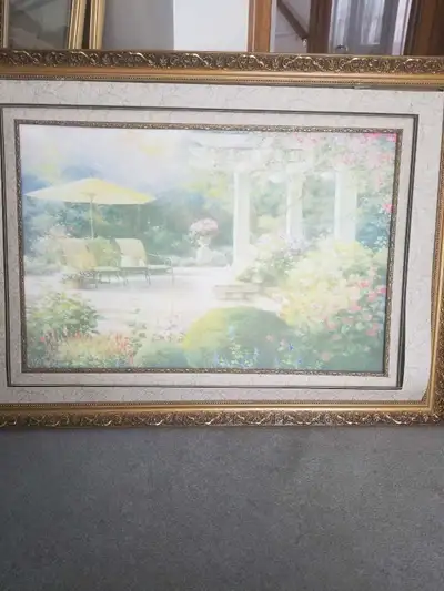 print of patio set, View more