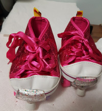 1 Pair of Build A Bear Pink High-Top Sneakers.