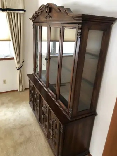 I deliver! Vintage China cabinet, View more