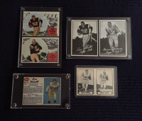 11 TIGER-CATS ITEMS: '99 GREY CUP Program 1950s-60s CFL Cards