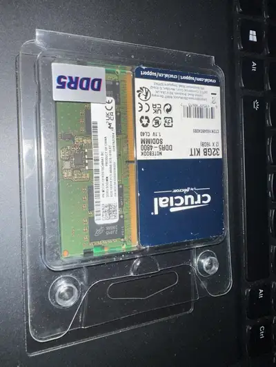 Brand new Crucial 32GB DDR5 RAM (2x16GB) 4800MHz Laptop Memory, View more