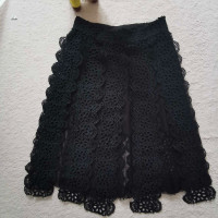 Maje black lace skirt