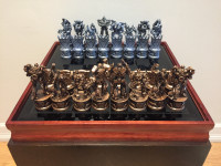 Transformers Chess Set With Wooden Box Glass Board
