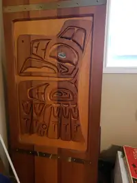 Hand carved door