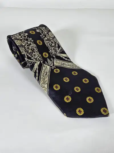Chic Michiko London Koshino Necktie –  Floral & Baroque Pattern, View more