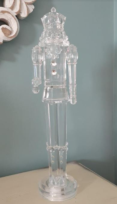 Colour changing clear acrylic nutcracker figurine holiday decor in Arts & Collectibles in Markham / York Region - Image 2