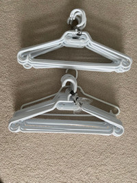 23 x White strong adult closet clothes coat hangers