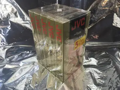 JVC Premium Quality SX Gold 5 Pack Blank VHS Tapes NEW & SEALED, View more