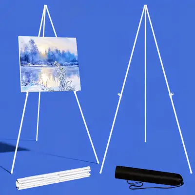 Easel for Sign, 63 Portable Painting Easels Stand for Display, Lightweight Metal Easels for Painting...