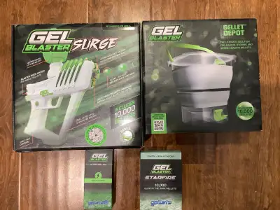 Gel Blaster gun, box is a little dented in the corner but the toy has never been out of the box Gel...