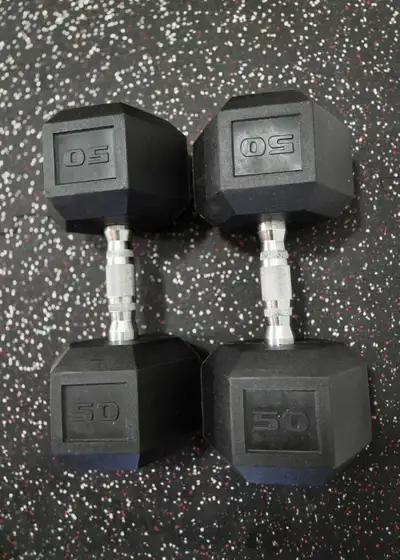 50lb Rubber Hex Dumbell Weight - Brand New, sold separately, View more