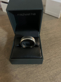 Men’s Michael Hill Sapphire Tungsten Wedding Band (Size 7, Grey,