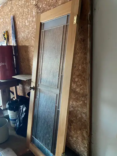 Beautiful light wood with glass pane door Dimensions in photos