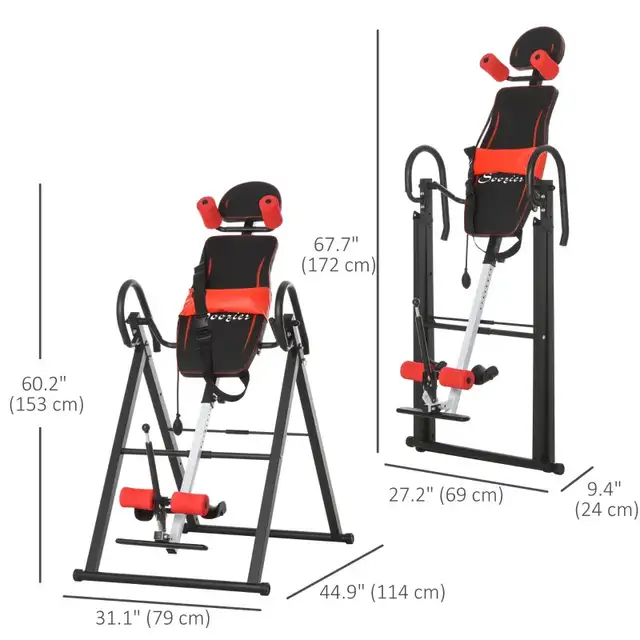Folding Inversion Table, 20°/40°/60° Adjustable, with Safety Bel in Health & Special Needs in Markham / York Region - Image 4