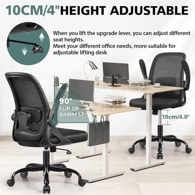 Office Chair Ergonomic Desk Chair with Lumbar Support in Chairs & Recliners in Markham / York Region - Image 5