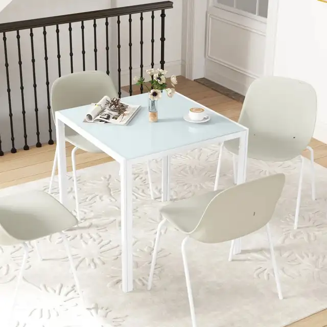Square Kitchen Table for 2-4 People, Dining Table with Glass Top in Dining Tables & Sets in Markham / York Region - Image 7