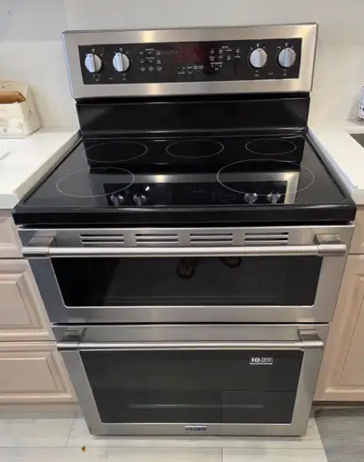 3 1/2 Year old Maytag Double Oven Range, View more
