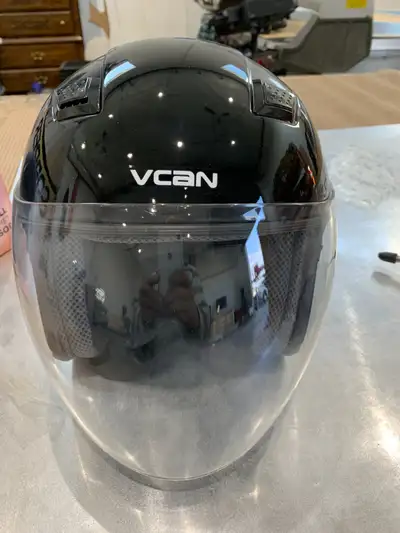 Like new VCAN Street Flat Full Face Motorcycle Helmet, Black , Used one time, Large Size. Pick from...