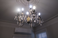 Beautiful antique crystal chandelier for sale.