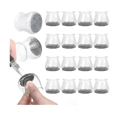 BRAND NEW-16 Pcs of (XL) high transparency furniture leg cover, View more