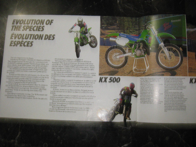 Kawasaki Motorcycle KX 500/250/125 Brochure x9 - $135.00 obo in Other in Kitchener / Waterloo - Image 3