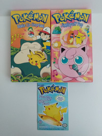 2 Pokemon VHS + Pikachu Shocks Back Comic