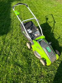 Greenworks 16” corded electric lawnmower