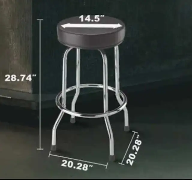 Big Red Swivel Stool in Chairs & Recliners in Mississauga / Peel Region - Image 3