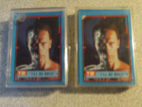 DEUX SERIES DE CARTE/STICKERS DU FIL TERMINATOR 2 DE 1991