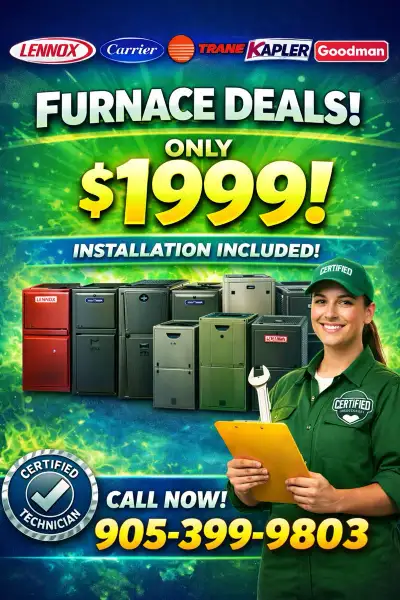 Latest furnace sale All models Certified and insured technician 10 years parts and manufacturing 2 y...