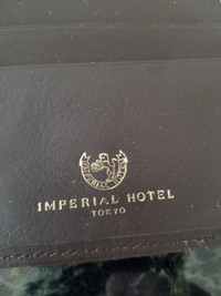 Japan's Imperial Hotel Tokyo billfold wallet leather vintage