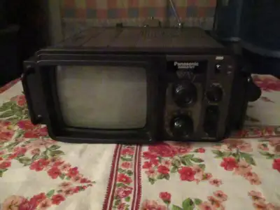 Appx. 15" x 13", this portable tv is being sold as is. It needs an electrical cord to operate. I hav...