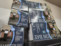 24 (6 boxes of 4) Hampton Bay Black Square Solar Integrated LED