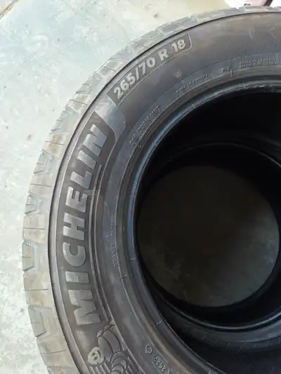 Michelin LTX trail all season tires 265/70/18 In good condition Take off from tundra 80%left $550 OB...