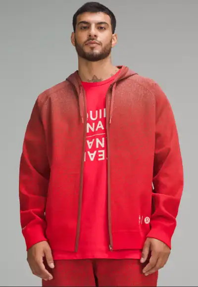 Brand new with tags Lululemon Team Canada Men's Knit Full-Zip Hoodie *COC Logo in Red, size Medium P...