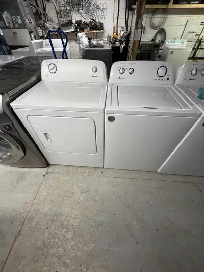 Super soldes en cours chez Électro Écolo Magnifique ensemble laveuse de marque Amana 27 pouces de la...